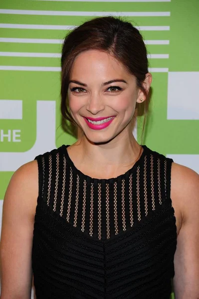 Kristin Kreuk Agli Arrivi Network Upfronts 2015 London Hotel New — Foto Stock