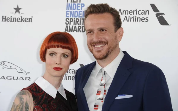 Alexis Mixter Jason Segel Chegadas Para 2016 Film Independent Spirit — Fotografia de Stock