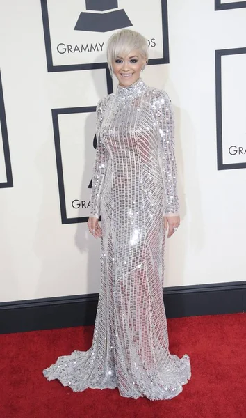 57Th Annual Grammy Awards 2015 Arrivals Part Staples Center Los — Stok fotoğraf