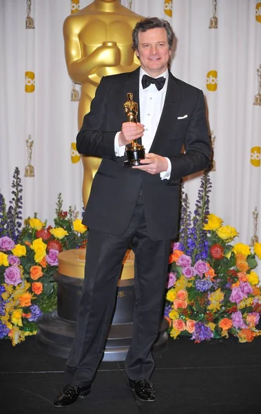 Colin Firth Mejor Actuación Actor Papel Principal Rey Speech Sala — Foto de Stock