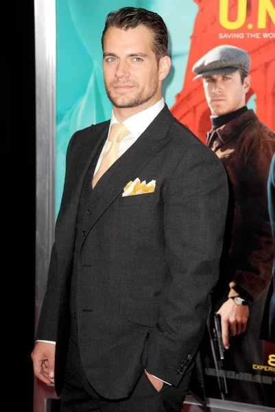 Henry Cavill Wearing Dunhill Suit Arrivals Man Premiere Aka Man — Stock Photo, Image