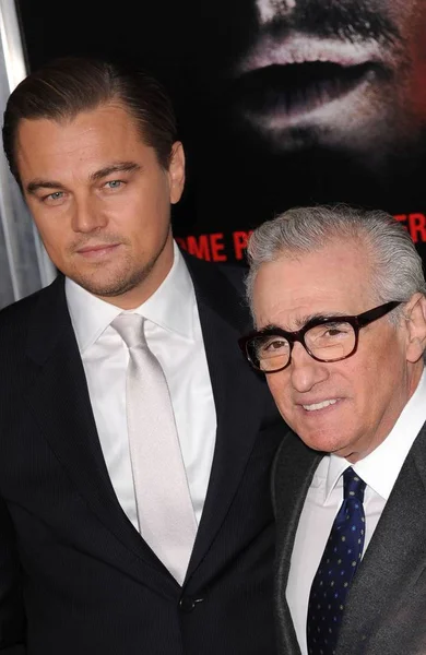 Leonardo Dicaprio Martin Scorsese Arrivals Shutter Island Premiere Ziegfeld Theatre — Stock Photo, Image