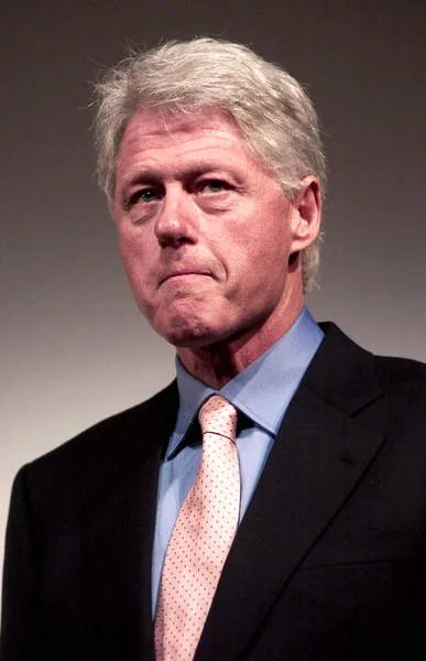 Presidente Bill Clinton Habla Estreno Caza Del Presidente Centro Artes — Foto de Stock