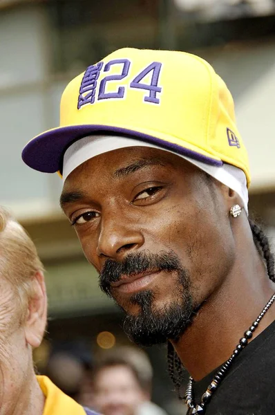 Snoop Dogg Induction Ceremony Star Hollywood Walk Fame Jerry Buss — стоковое фото