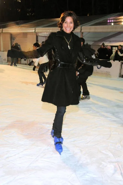 Luann Lesseps Location Real Housewives New York City Ice Skating — Stock Photo, Image