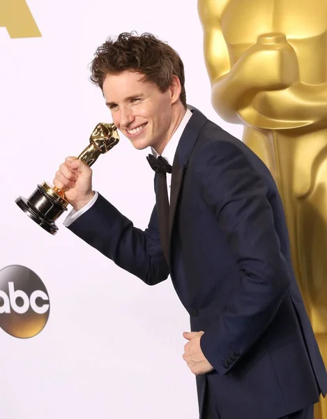 Eddie Redmayne Vencedor Prêmio Melhor Ator Papel Líder Para Teoria — Fotografia de Stock