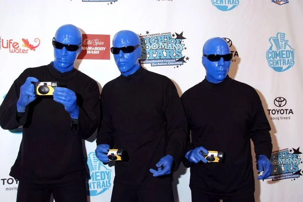 Blue Man Group Bij Aankomsten Voor Nacht Van Veel Sterren — Stockfoto