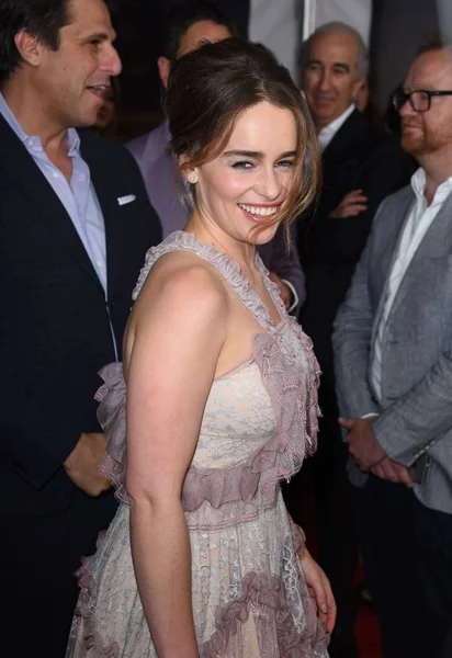 Emilia Clarke Publicznym Wyglądzie Dla Mnie Przed Premierą Amc Loews — Zdjęcie stockowe