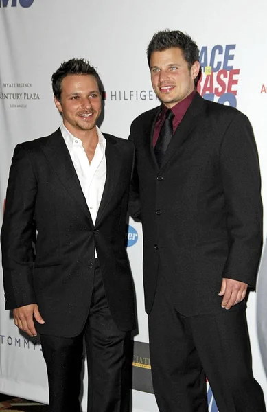 Drew Lachey Nick Lachey Chegadas Para 14Th Anual Race Erase — Fotografia de Stock