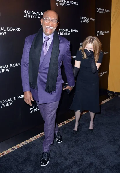 Samuel Jackson Jennifer Jason Leigh Arrivals National Board Review Gala — Foto de Stock