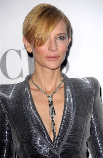 Cate Blanchett Wearing Van Cleef Arpels Necklace Arrivals American Theatre — Stock Photo, Image