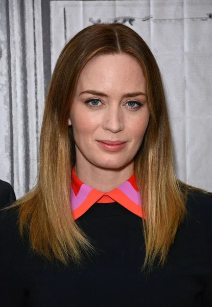 Emily Blunt Attendance Aol Build Speaker Series Sicario Aol Headquarters Royalty Free Stock Images