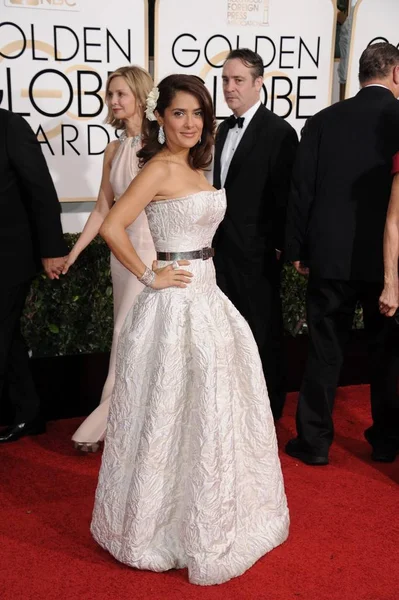 Salma Hayek Usando Vestido Alexander Mcqueen Las Llegadas Para Los — Foto de Stock