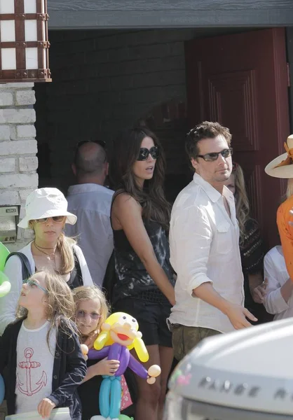 Kate Beckinsale Len Wiseman Para Celebridades Asisten Una Fiesta Playa — Foto de Stock