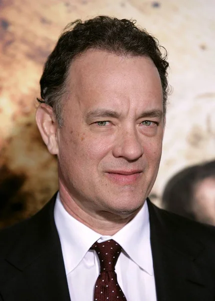 Tom Hanks Las Llegadas Para Estreno Hbo Miniseries Premiere Pacific —  Fotos de Stock