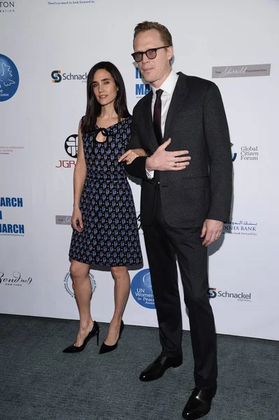 Jennifer Connoly Paul Bettany Las Llegadas Para Almuerzo Anual Los — Foto de Stock