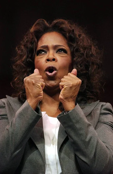 Oprah Winfrey Részvétel Barack Obama Kampány Rally Demokrata Elnöki Primer — Stock Fotó