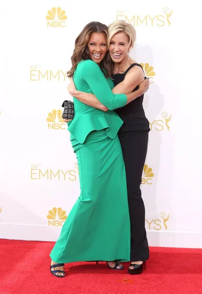 Vanessa Williams Felicity Huffman Arrivals 66Th Primetime Emmy Awards 2014 — Foto de Stock