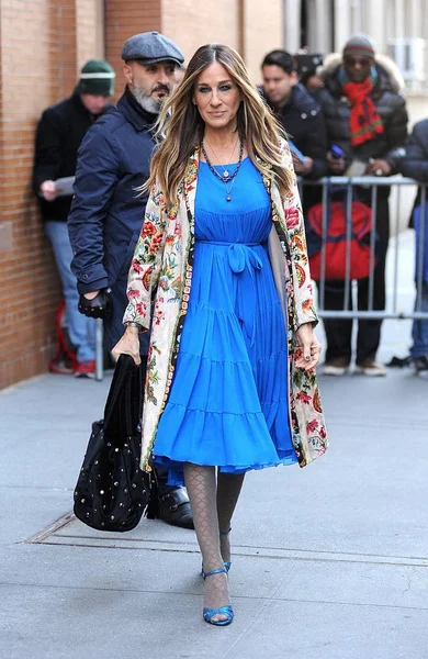 Sarah Jessica Parker Dışarı Hakkında Celebrity Candids Için Mon New — Stok fotoğraf