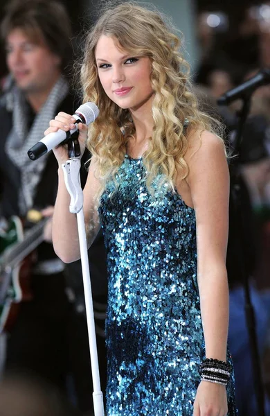 Taylor Swift Scéně Pro Nbc Show Koncert Taylor Swift Rockefeller — Stock fotografie