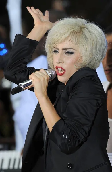 Lady Gaga Sul Palco Nbc Today Show Concerto Con Lady — Foto Stock