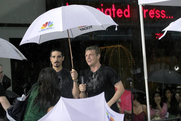 Kevin Richardson Nick Carter Het Podium Voor Nbc Today Show — Stockfoto