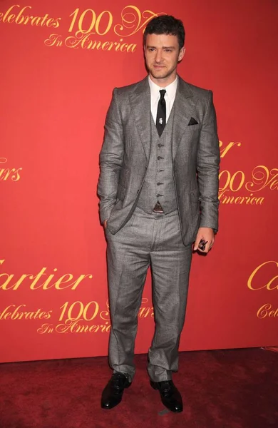 Justin Timberlake Bij Aankomst Voor Cartier 100Ste Verjaardag Amerika Viering — Stockfoto