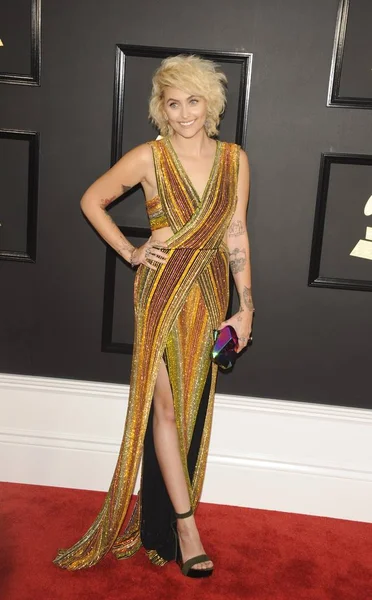 Paris Jackson Érkezik Éves Grammy Díj 2017 Érkezések Staples Center — Stock Fotó