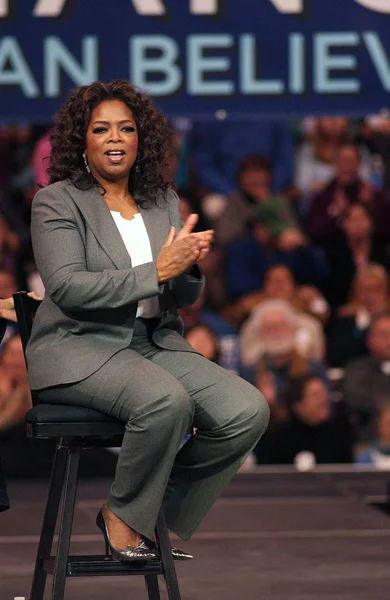 Oprah Winfrey Aanwezigheid Voor Barack Obama Campagne Rally Voor Democratische — Stockfoto
