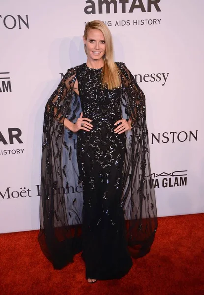 Heidi Klum Arrivals Amfar New York Gala Cipriani Wall Street — стоковое фото