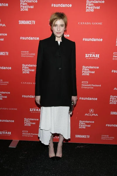 Грета Гервиг Премьере Maggie Plan Кинофестивале Sundance 2016 Marc Park — стоковое фото