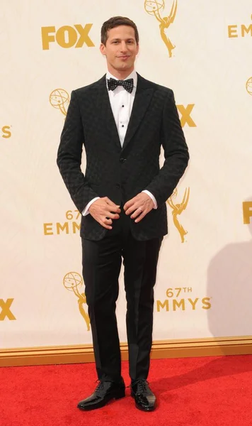Andy Samberg Chegadas Para 67Th Primetime Emmy Awards 2015 Chegadas — Fotografia de Stock
