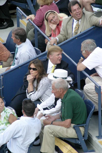 Donald Trump Melania Knauss Opkomst Voor Open Tennis Championship Finale — Stockfoto