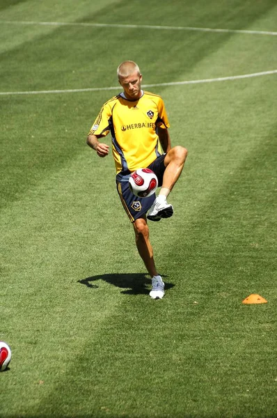 David Beckham on location for LA Galaxy Opening Training Session, Home Depot Center, Carson, CA, July 16, 2007. Photo by: Michael Germana/Everett Collection
