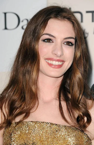 Anne Hathaway Przy Przyjazdów One Day Premiere Amc Loews Lincoln — Zdjęcie stockowe