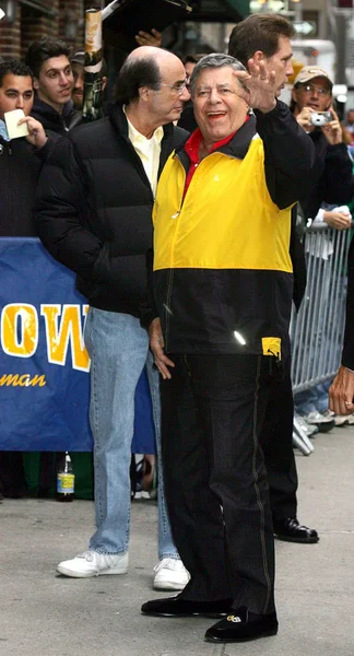 Jerry Lewis Chegadas Para Late Show Com David Letterman Sullivan — Fotografia de Stock