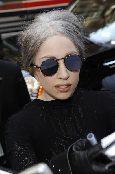 Lady Gaga Belép Carnegie Music Hall Körülbelül Celebrity Candids Csütörtök — Stock Fotó