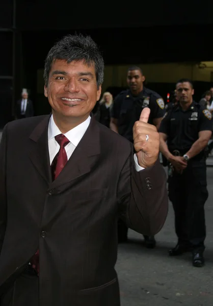 George Lopez, of GEORGE LOPEZ , arrives to ABC's announcement of their 2004-2005 Primetime Schedule at Cipriani's, New York, May 18, 2004. (Photo by Katy Winn/Everett Collection)