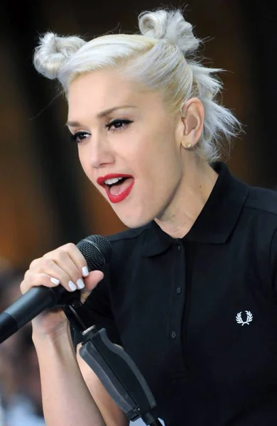 Gwen Stefani Local Para Nbc Today Show Concert Doubt Rockefeller — Fotografia de Stock
