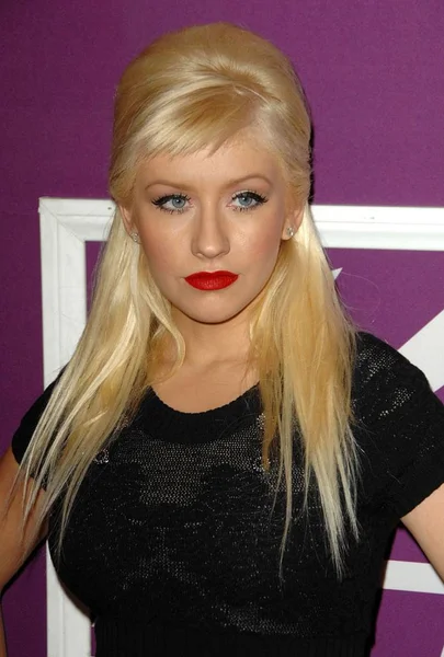 Christina Aguilera Opkomst Voor Variety 1Ste Jaarlijkse Macht Van Vrouwen Rechtenvrije Stockafbeeldingen