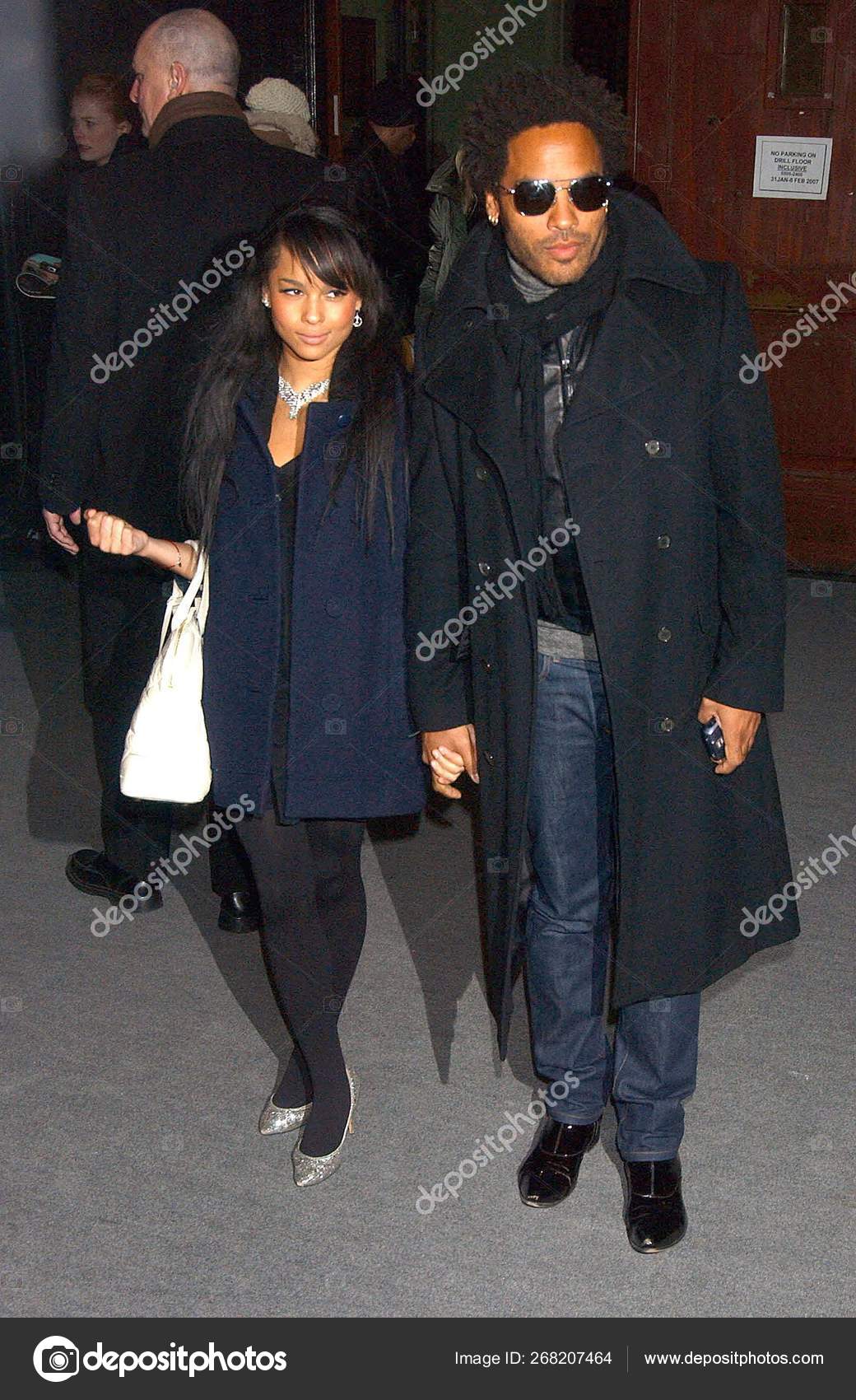Kanye West and girlfriend during Olympus Fashion Week Spring 2007