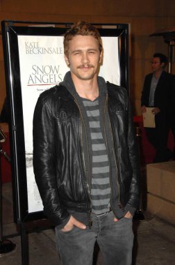 James Franco at arrivals for L.A. Premiere of SNOW ANGELS, Egyptian Theatre, Los Angeles, CA, February 28, 2008. Photo by: David Longendyke/Everett Collection clipart