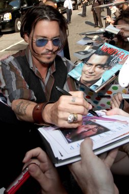Johnny Depp at talk show appearance for The Late Show with David Letterman, Ed Sullivan Theater, New York, NY June 25, 2009. Photo By: Jay Brady/Everett Collection clipart