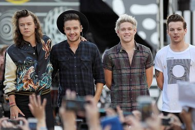 Harry Styles, Liam Payne, Niall Horan, Louis Tomlinson, One Direction için sahnede Abc's Good Morning America (Gma) One Direction ile Sun Summer Concert Series Eğlence (1d), Central Park Rumsey Playfield, New York, Ny Ağustos 4, 2015. Fotoğraf Tarafından