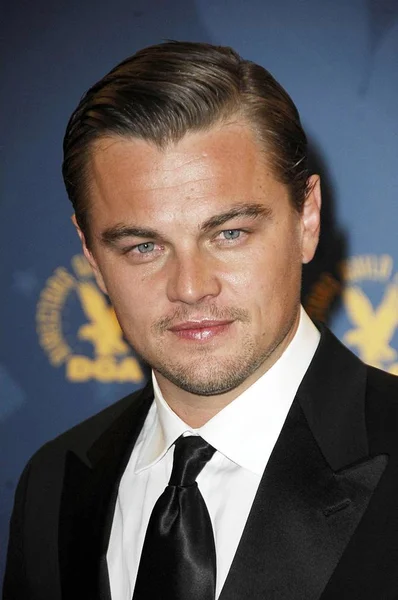 Leonardo Dicaprio Στην Αίθουσα Τύπου Για Βραβεία Συντεχνίας Διευθυντών Pressroom — Φωτογραφία Αρχείου