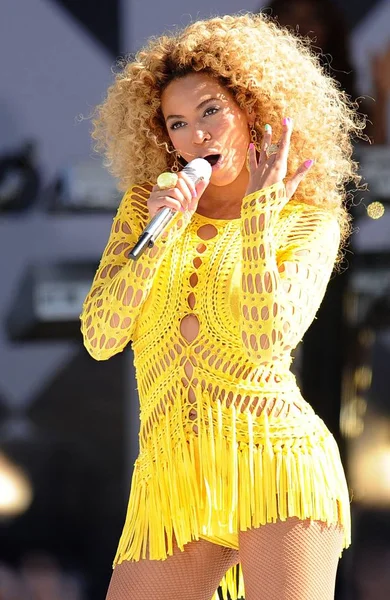 Beyonce Knowles Palco Para Good Morning America Gma Summer Concert — Fotografia de Stock