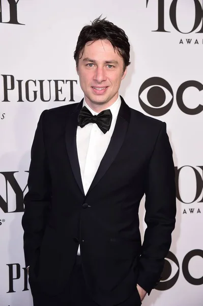 Zach Braff Chegadas Para 68Th Annual Tony Awards 2014 Radio — Fotografia de Stock