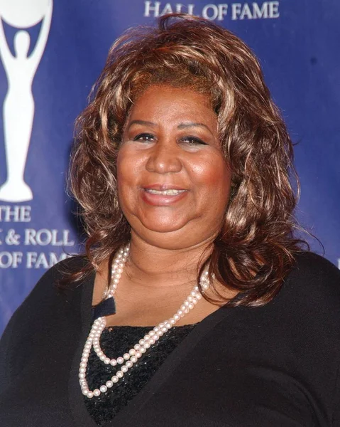 Aretha Franklin Attendance Rock Roll Hall Fame Induction Ceremony Waldorf — Stock Photo, Image