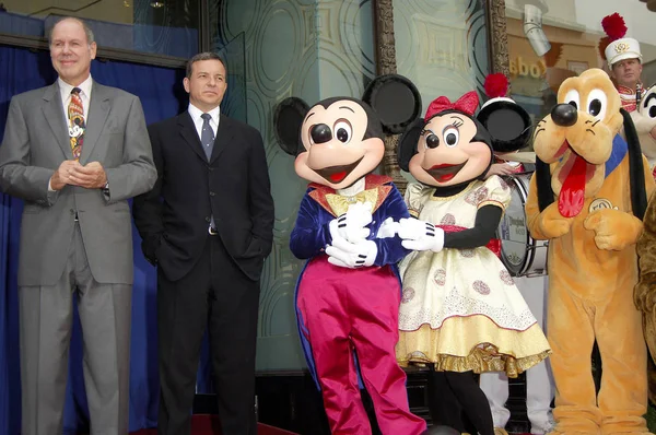 Michael Eisner Robert Iger Personagens Disney Chegadas Para Hollywood Historic — Fotografia de Stock