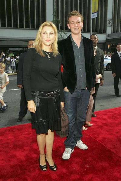 Tatum O'Neal, son Kevin McEnroe at arrivals for THE BAD NEWS BEARS World Premiere, The Ziegfeld Theatre, New York, NY, July 18, 2005. Photo by: Gregorio Binuya/Everett Collection